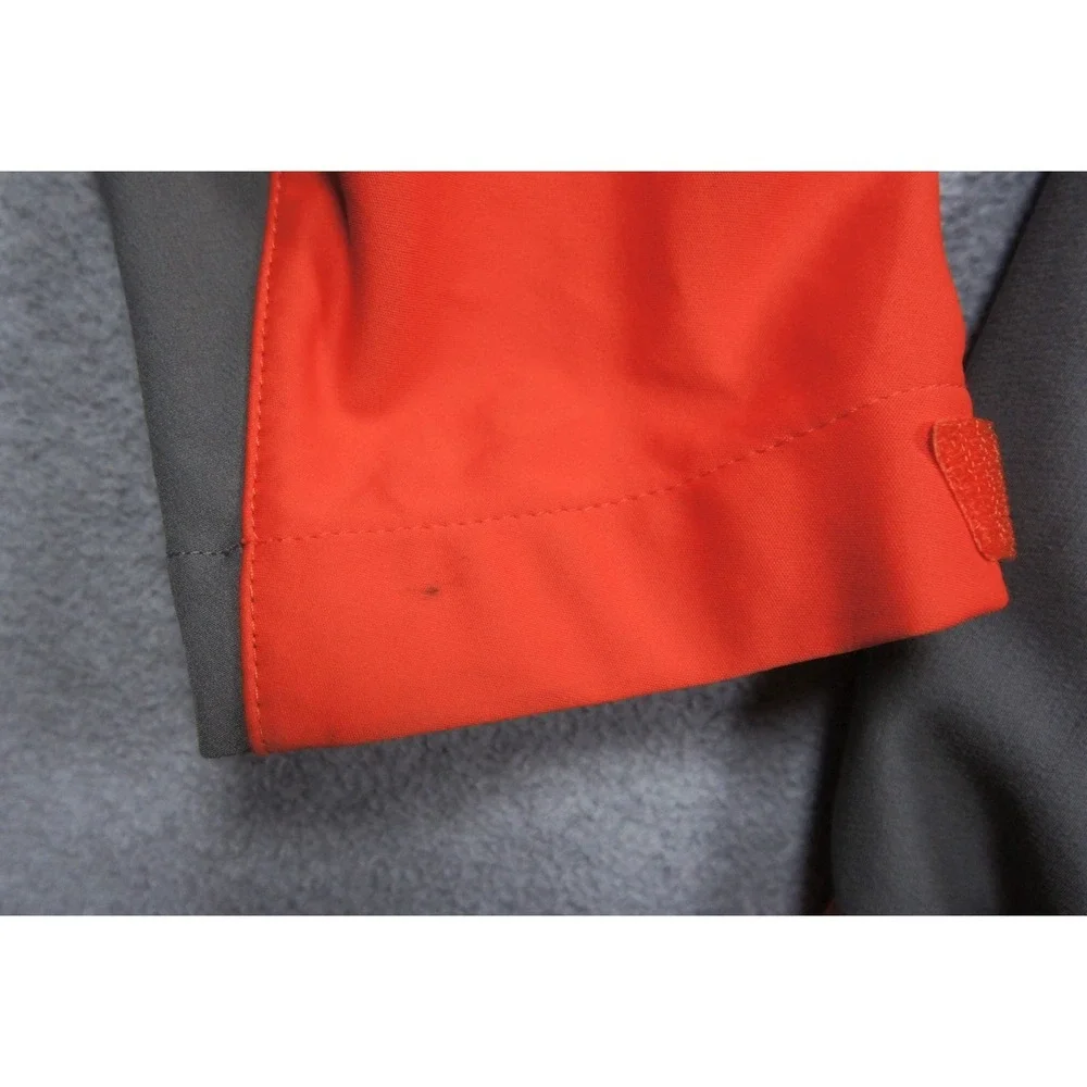 Marmot Jacket Mens XLarge Orange Gray Gore Windstopper Full Zip Outdoor Casual